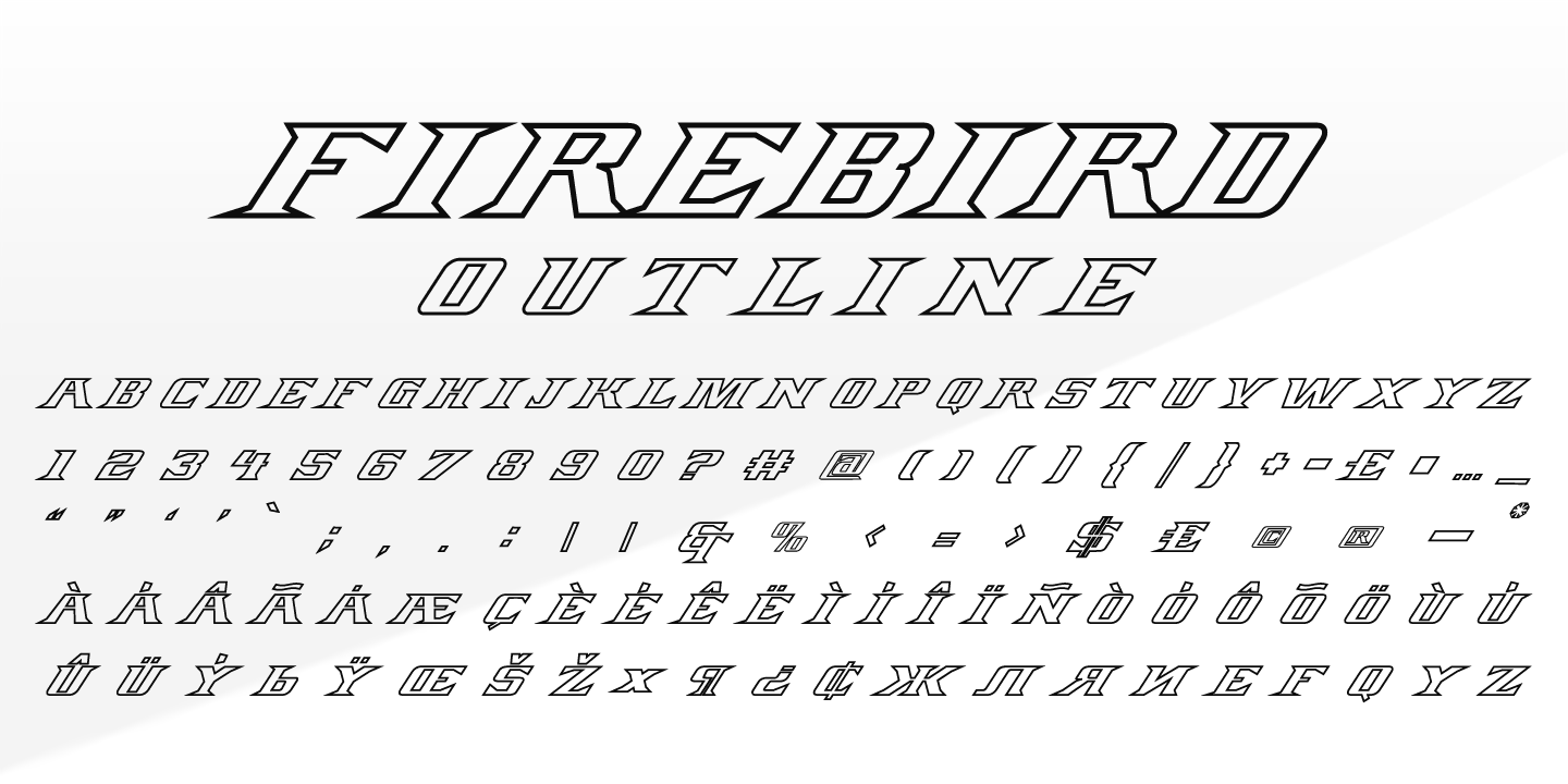Пример шрифта Firebird Bold